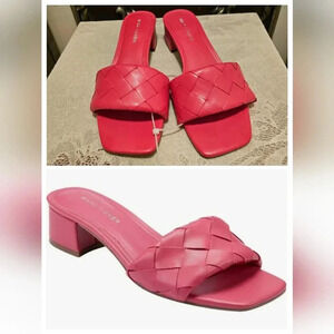 Marc Fishers Pink braided slide-in sandals